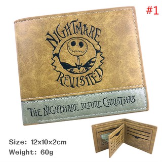 The Nightmare Before Christmas กระเป๋าสตางค์หนัง PU ที่เดินทางมาพักผ่อน