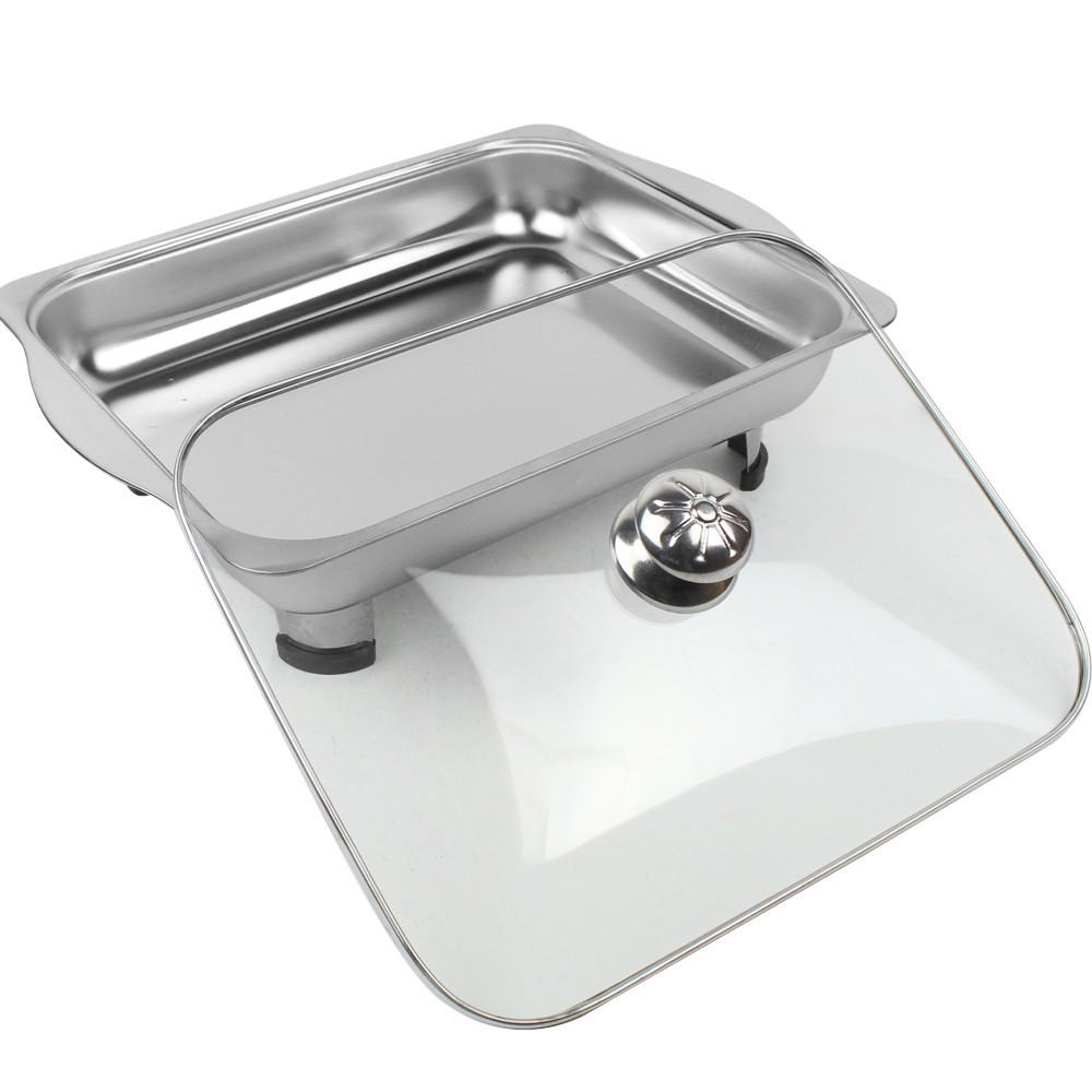 ถาดสแตนเลส ถาดฝาแก้ว ถาดบุฟเฟ่ต์ สำหรับใส่ ขนม ซูชิ ผลไม้ ผักสด ถนอมอาหาร คุณภาพดี - รูปที่ 2