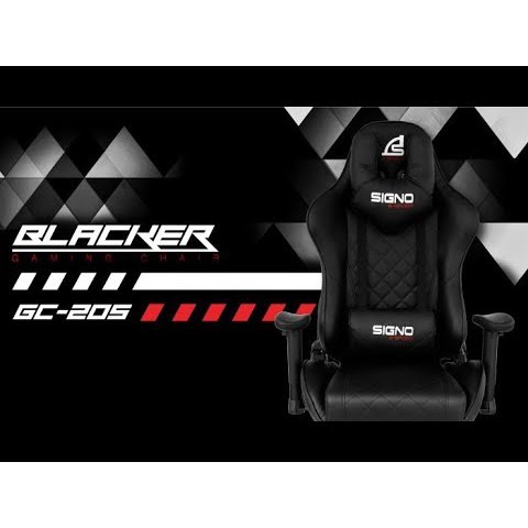 SIGNO E-Sport GC-205 BLACKER Gaming Chair เก้าอี้เกมมิ่ง**รับประกัน1ปี**ค่าส่งถูกมาก