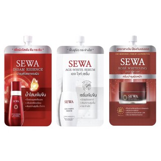 (ยกกล่อง 6ซอง) Sewa Insam Essence เซวาซองแดง Sewa Age-White Serum เซรั่มเอจไวท์ซองขาว sewa กันแดด