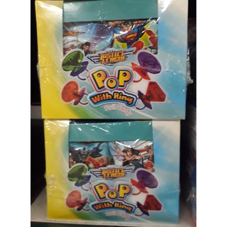 ริงป๊อป จัสติกลีก ขนาด 10กรัม ยกกล่อง 24ชิ้น JUSTICE LEAGUE RING POP FRUIT CANDY แหวนลูกอม ลูกอมแหวน ลูกอมใส่นิ้ว