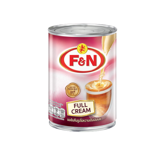 F&N Brand นมข้นคืนรูปไม่หวานเต็มมันเนย สำหรับเครื่องดื่มและเบเกอรี (ตราเอฟแอนด์เอ็น) 370 ml.