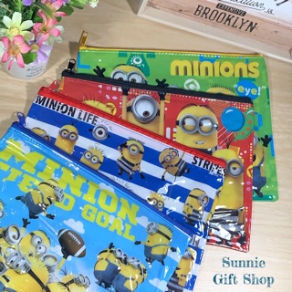 Minions Pouch กระเป๋าดินสอ กระเป๋าเอนกประสงค์ pvc ใส ขนาด A5