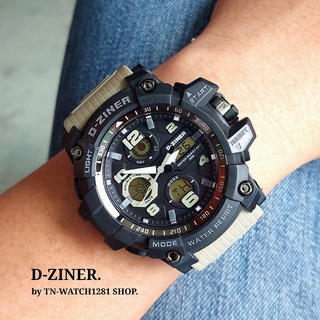 นาฬิกาข้อมือผู้ชาย D-ZINER SPORT DIGITAL นาฬิกากีฬา2ระบบบอกเวลา/วันที่กันน้ำ100%พร้อมกล่อง ร้านนาฬิกา