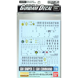 Gundam Decal (MG) for GM Sniper II &amp; GM Command