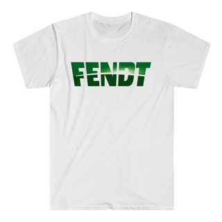 เสื้อยืด พิมพ์ลายโลโก้ Fendt Farming Tractor สีขาว เข้าได้กับทุกชุด สไตล์ยุโรปS-5XL