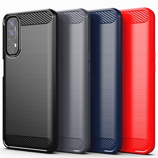 OPPO Realme 7 Realme 7 Pro Case Shockproof Carbon Fiber Soft TPU Case Cover