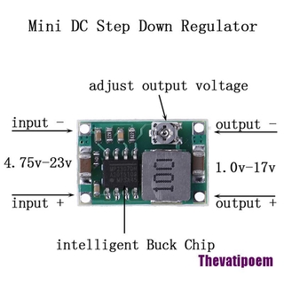 (Tham) อะแดปเตอร์ควบคุมแรงดันไฟฟ้า 3 A Mini Dc - Dc Step Down 5v - 23 V To 3 3 V 6V 9v