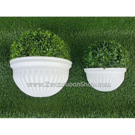 กระถางพลาสติกติดข้างฝา หนา ลายโรมัน สวนงาม รหัส.6812-6815/P7008ครึ่งซีก