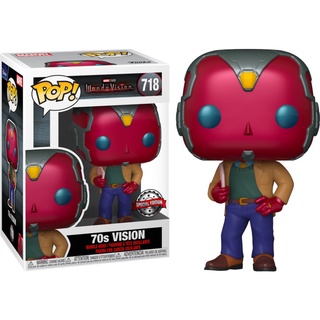 Funko Pop ตุ๊กตา Wanda Vision 70s 718 Marvel Studios ของเล่นสําหรับเด็ก