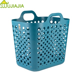 Jujiajia ตะกร้าเก็บเสื้อผ้าสกปรก พลาสติกนิ่ม ขนาดใหญ่