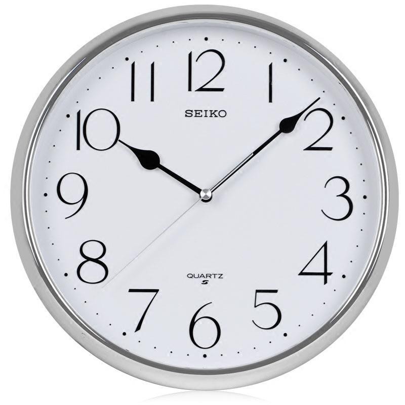นาฬิกาแขวน ไซโก้ ( Seiko ) ขอบสีเงิน ขนาด 11 นิ้ว รุ่น QXA001S QXA001