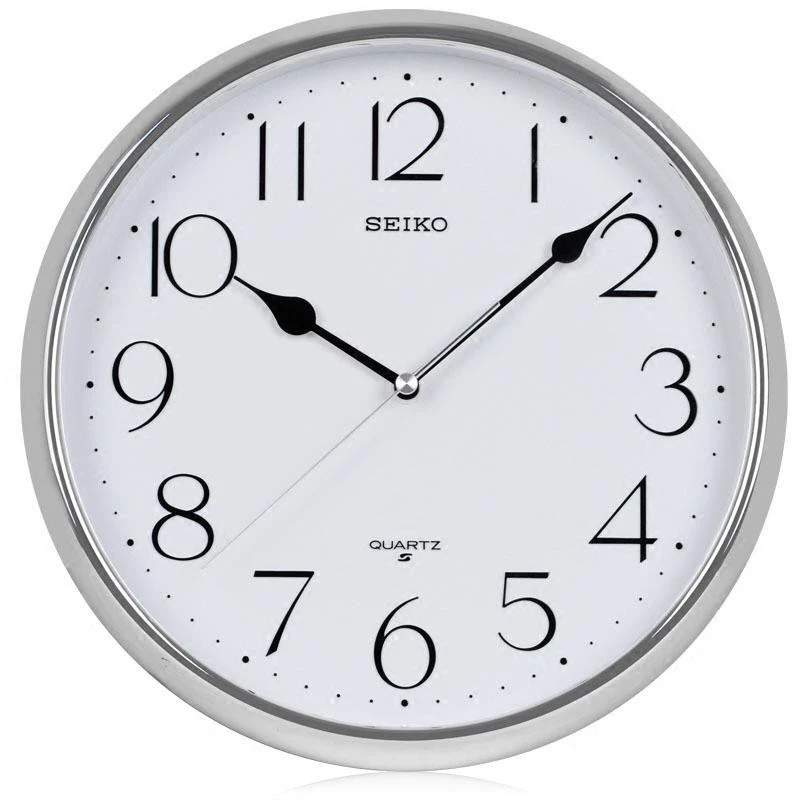 นาฬิกาแขวน ไซโก้ ( Seiko ) ขอบสีเงิน ขนาด 11 นิ้ว รุ่น QXA001S QXA001