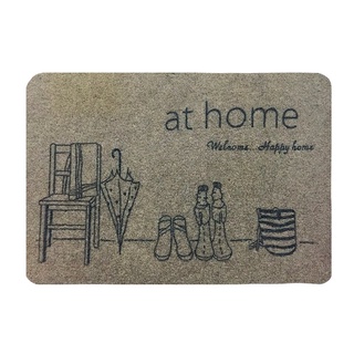 Chaixing Home พรมเช็ดเท้าดักฝุ่น AT HOME KASSA HOME รุ่น NO-15 ขนาด 40 x 60 ซม. สีครีม