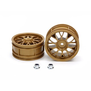 TAMIYA 50741 MESH WHEELS 2PCS. (GOLD, 26mm/+2)