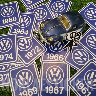 สติ๊กเกอร์ ปีรถโฟลค Volkswagen ติดรถกันน้ำ 100% ส่งไวคุณภาพดี