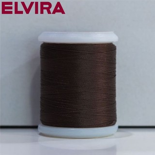 ELVIRA ด้ายเย็บโพลีเอสเตอร์ 2 เกลียว (สีน้ำตาล) ความยาว 500 เมตร (11-8104-0093-2540)