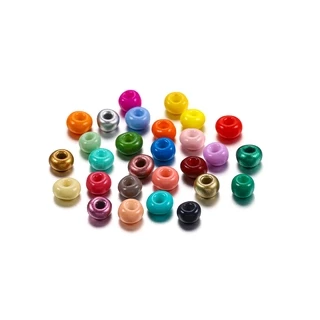 ST.KUNKKA 3-4mm ลูกปัดเม็ดทราย หลายสีลูกปัดแก้ว ลูกปัดทรงกลมขนาดเล็ก 300-600 ชิ้น