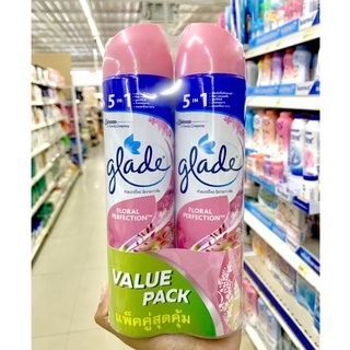 [แพ็คคู่ สุดคุ้ม] Glade เกลด สเปรย์ปรับอากาศ (ขนาด 320 มล.x2) มี 3 กลิ่นให้เลือก น้ำหอมปรับอากาศ ดับกลิ่น กลิ่นหอม