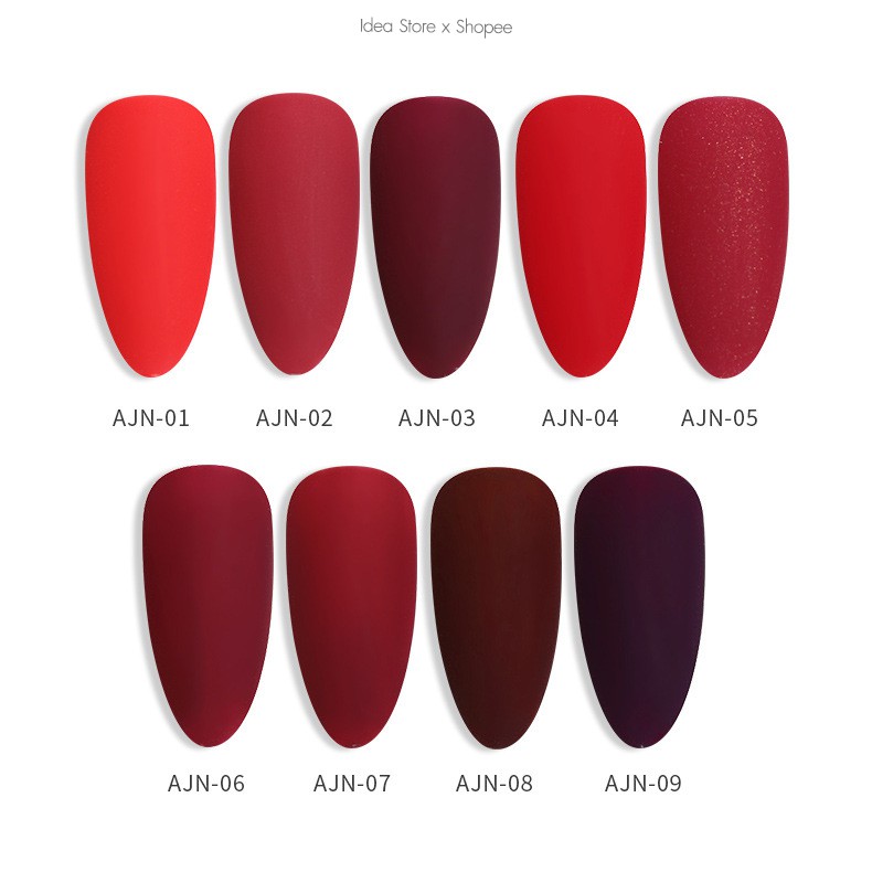 สีเจล สีทาเล็บเจล AS ( รหัส AJN ) สีแดง 9 เฉด 15ml รูปที่ 4