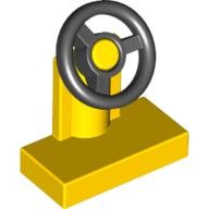 [Vehicle] ชิ้นส่วนเลโก้ Lego Part Vehicle, Steering Stand 1 x 2 with Black Steering Wheel (3829c01) ราคา/ชิ้น