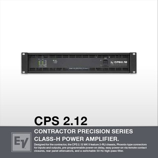 EV CPS 2.12 เครื่องขยายเสียง เพาเวอร์แอมป์ 2 ชาแนล 2400 วัตต์