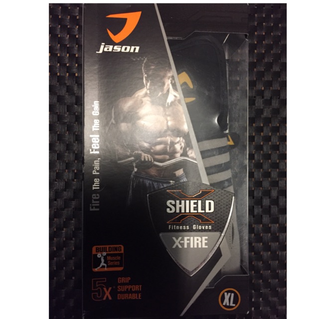 ถุงมือฟิตเนส เจสัน Jason รุ่น X-FIRE ขนาด XL