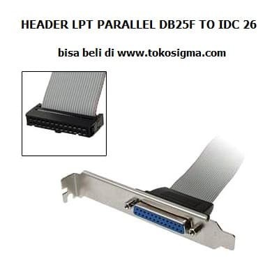 HEADER PARALLEL LPT PRINTER DB25 PORT หญิงถึง MOBO 26 PIN IDC SOCKET