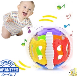 OTshopping  Baby Ball ลูกบอลยางกัด เด้งๆ มีไฟ เสริมพัฒนาการ