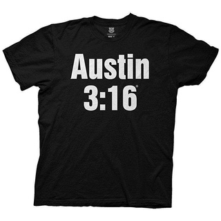 ใหม่ เสื้อยืดลําลอง แขนสั้น พิมพ์ลาย Wwe Stone Cold Steve Austin 3:16 สีดํา สําหรับผู้ชาย