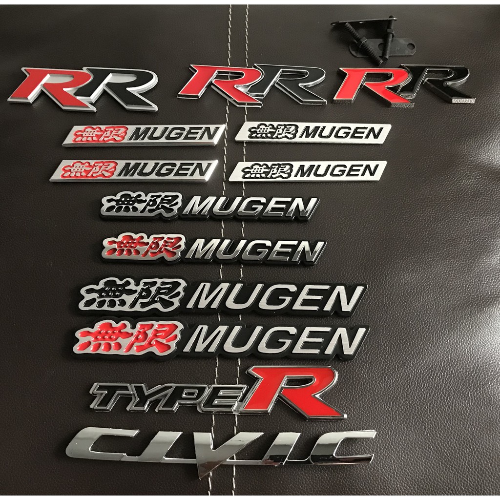สปอยเลอร์ รูปตราสัญลักษณ์ สําหรับ Honda Civic FB Honda Civic FD Type R Mugen RR