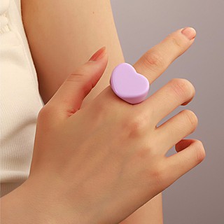 Purple Heart Detail Resin Ring แหวนหัวใจสีม่วง