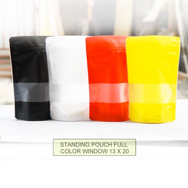 Standing Pouch Window ZIPLOCK Plastic Clip Food Packaging