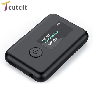 Tcuteit อะแดปเตอร์เสียงบลูทูธ 5.0 สําหรับเครื่องรับสัญญาณทีวี Pc ในรถยนต์ Aux