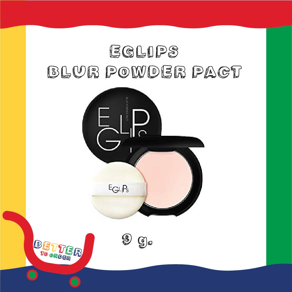 ของแท้100% พร้อมส่ง!! แป้งเบลอรุขุมขน EGLIPS BLUR POWDER PACT 9G. แป้งตลับคุมมัน/แป้งฝุ่น/แป้งพัฟ/แป