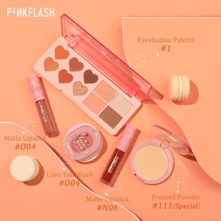 Pinkflash ชุดเครื่องสำอาง ลิปสติก เนื้อแมตต์ สําหรับแต่งหน้า 5 ชิ้น