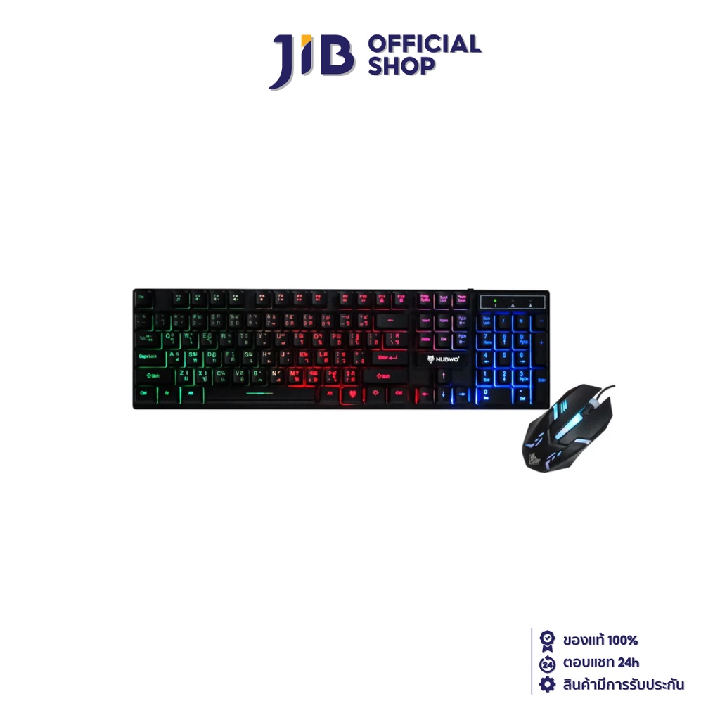 KEYBOARD & MOUSE (คีย์บอร์ดและเมาส์) NUBWO SAVITAR NKM623 (BLACK)