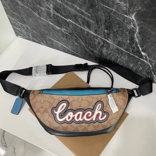 COACH (F76795) WARREN BELT BAG IN SIGNATURE CANVAS WITH COACH SCRIPT - new