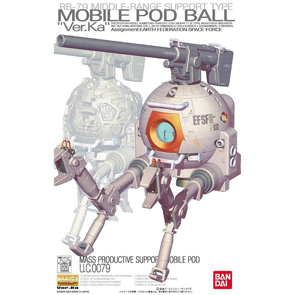 Bandai MG RB-79 BALL Ver.Ka : 462 ByGStyle