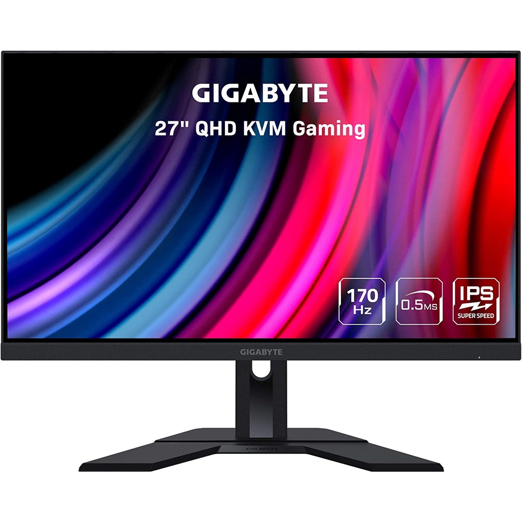 GIGABYTE M27Q 27" 170Hz 1440P -KVM Gaming Monitor, 2560 x 1440 SS IPS