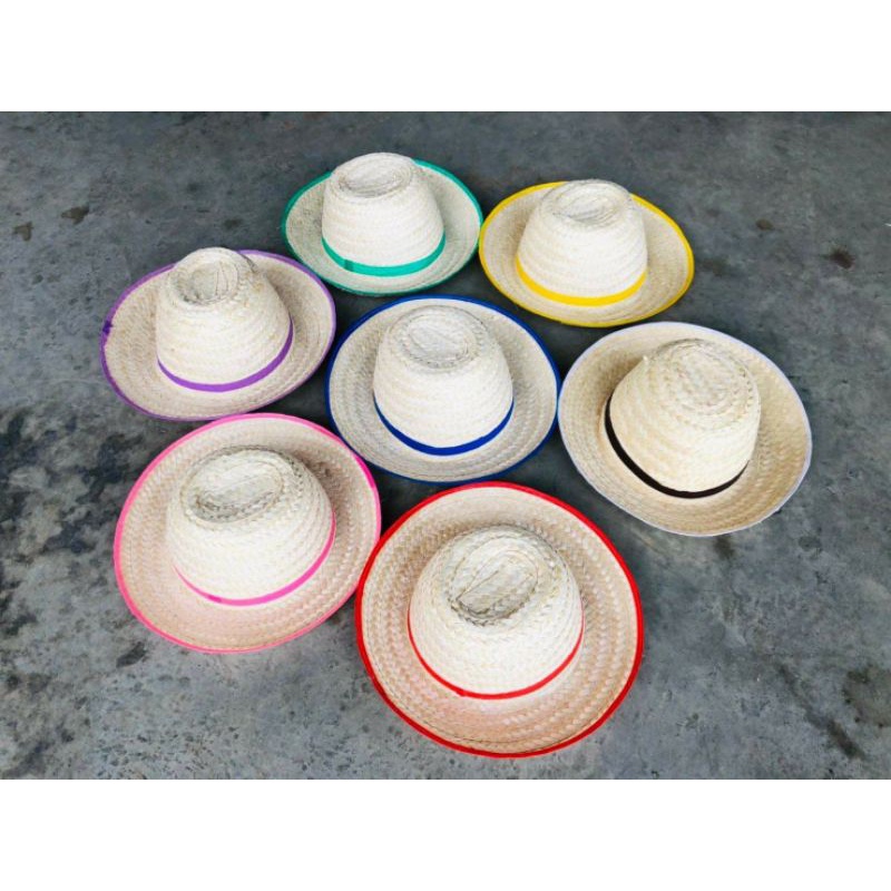 หมวกชาลี(คละสี) ยก 10 ใบ  ปีกกว้างขนาด 2.5 นิ้ว มีสีม่วง แดง ชมพู เขียว เหลือง ขาว น้ำเงิน  #หมวกแห่นาค #หมวกงานบวช #หม