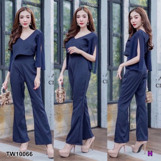 จั๊มสูทขายาวแขนผ่า TW10066