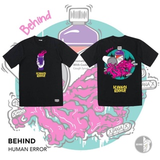 เสื้อยืดผ้าฝ้ายพิมพ์ลายขายดี ✳✆BEHIND CLOTHING เสื้อยืดลาย “HUMAN ERROR”