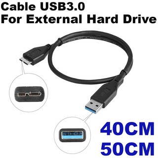 สาย เอ็กซ์เทอร์นอล ฮาร์ดไดรฟ์ USB 3.0 Male Type A To Micro B Cable USB3.0 Data Extension SYNC For External Hard Drive