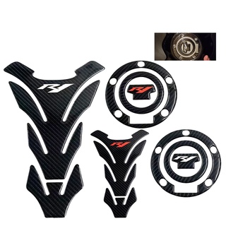 R1 Sticker Motorcycle Tank Pad Protector Stickers Case for Yamaha YZF-R1 r1 Tankpad 3D Carbon Look