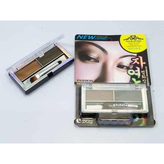 👍ถูกชัวร์✌ของแท้100%💖 Nice shop Eyebrow Powder 2 Shades + Brush คิ้วฝุ่นไนซ์ช็อป 2 ช่อง พร้อมแปรง ni