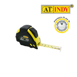 AT INDY Steel Measuring Tape ตลับเมตรหุ้มยาง รุ่น Self Lock  2ม. และ 3.5ม. รหัส T201 และ T351