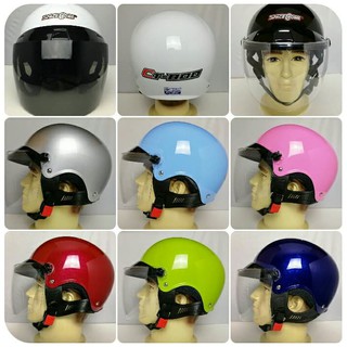 หมวกกันน็อค ครึ่งใบ  SpaceCrown   ( พร้อมกระจกกันแดด สีชา ) มอก.369-2557