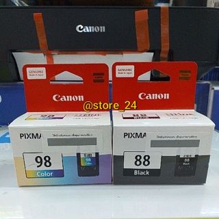 ตลับหมึกอิงค์เจ็ท 88 (ดำ)​, 98(สี) (ของแท้ศูนย์) บรรจุกล่อง Canon E500, E510, E600, E610​