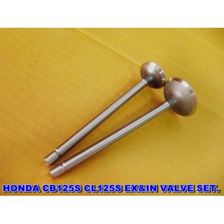 HONDA CB125S CL125S CT125 CL100 CB100 XL100 TL125 EXTERNAL &amp; INTERNAL VALVE SET PAIR // วาล์ว วางล์ไอดี วาล์วไอเสีย